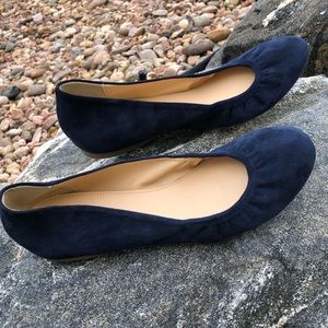 J Crew Cece Blue Suede Leather Flats (8)
